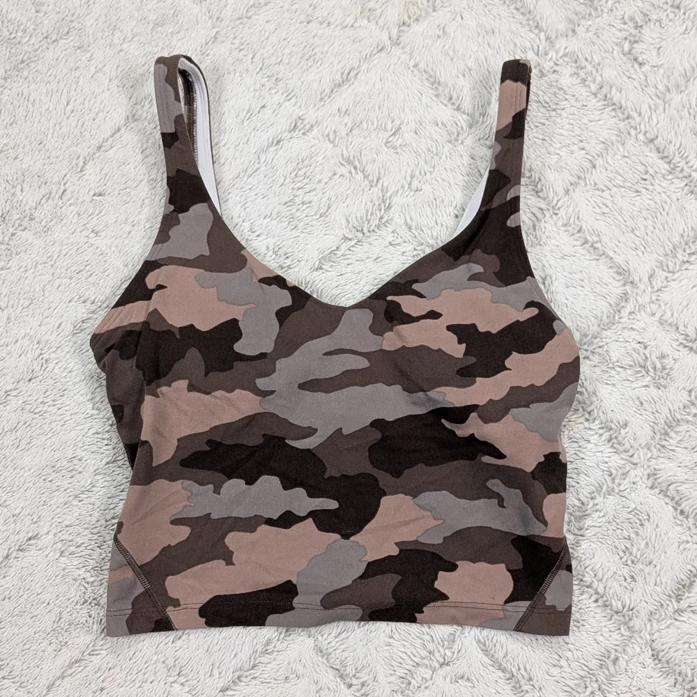 Lululemon Sports Bra Womens 4 Brown Bronze Heritage Camo Align Tank Top